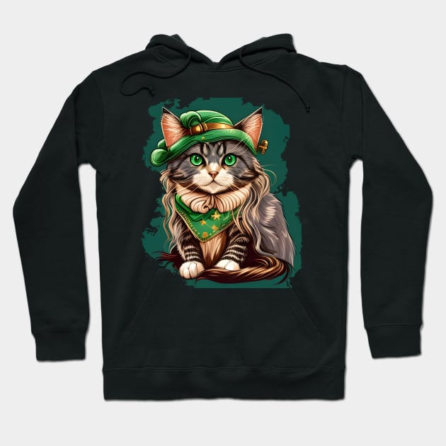 Beautiful Cat Lady St. Patrick's Day Hoodie by Ray E Scruggs